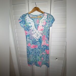 Lilly Pulitzer Tropical Blue and Pink Dress